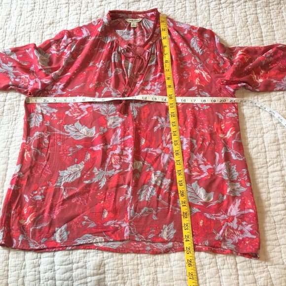 Lucky Brand Boho Floral Peasant Blouse - S - Picture 8 of 8